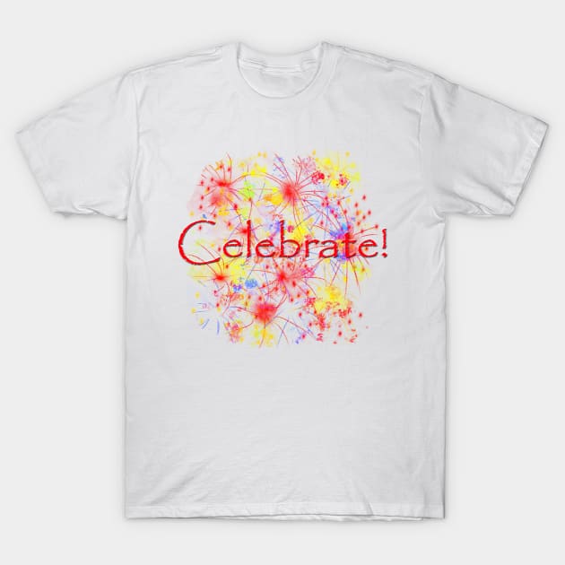 Celebrate with Fireworks T-Shirt by Klssaginaw